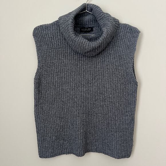 Rachel Zoe Gray Roll Neck Turtleneck Sleeveless Sweater Size XS - Picture 1 of 10